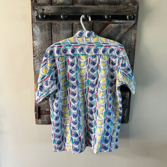 Men's Vintage Sears Graphic Short Sleeve Button Down Shirt - Picture 2 of 3